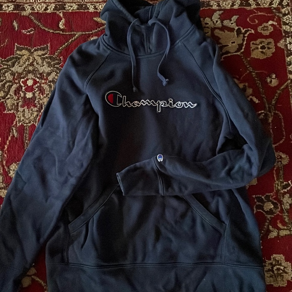champion navy hoodie